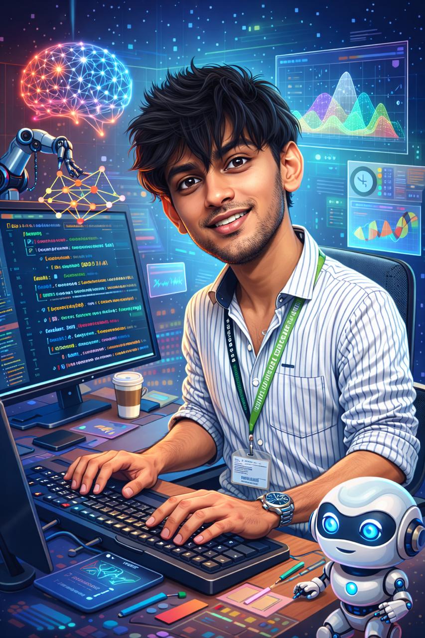 Ashmar Sharoon AI developer illustration
